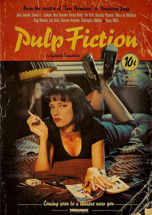Pulp Fiction Original 1994 German A1 Movie Poster - Posteritati